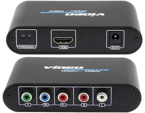 AJMRTC 5 RCA YPbPr Component RGB to HDMI Converter, 1080P Analog Video Audio Adapter for PS2, Original Xbox, Wii, DVD Player, PSP, N64 to HDTV Monitor Projector AJMRTC 5 RCA YPbPr Component RGB to HDMI Converter, 1080P Analog Video Audio Adapter for PS2, Original Xbox, Wii, DVD Player, PSP, N64 to HDTV Monitor Projector