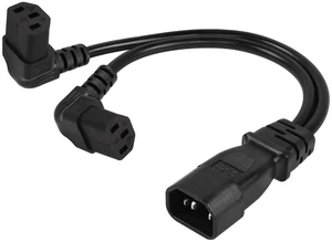 AJMRTC 1FT IEC C14 Male to Dual C13 Y Splitter Power Cable, IEC 320 C14 to 2X C13 Extension Cord for UPS, Server, PDU, Monitor, Computer Power Supply AJMRTC 1FT IEC C14 Male to Dual C13 Y Splitter Power Cable, IEC 320 C14 to 2X C13 Extension Cord for UPS, Server, PDU, Monitor, Computer Power Supply