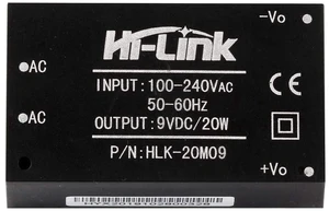 AJMRTC HLK-20M09 AC-DC Isolated Power Supply Module, AC 85-265V to DC 9V 20W Step-Down Switching Power Module for Household IoT, Smart Devices, Pack of 2 AJMRTC HLK-20M09 AC-DC Isolated Power Supply Module, AC 85-265V to DC 9V 20W Step-Down Switching Power Module for Household IoT, Smart Devices, Pack of 2