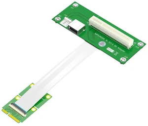 AJMRTC Mini PCI-E to PCIe X4/X8 Vertical Riser Card, 2.5Gbps PCIe 1.1 Speed with USB Port, High Speed FPC Flat Cable, Magnetic Pad for Laptop, Industrial PC, Expansion Card Modding AJMRTC Mini PCI-E to PCIe X4/X8 Vertical Riser Card, 2.5Gbps PCIe 1.1 Speed with USB Port, High Speed FPC Flat Cable, Magnetic Pad for Laptop, Industrial PC, Expansion Card Modding