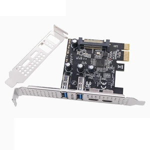 AJMRTC MCA627 PCI-E 4-Port USB3.2 Gen1 Expansion Card 5Gbps USB-A & USB-C Adapter with SATA 15PIN Power, PCIe x1 for Desktop PC, Compatible with 2U Small Chassis and 4U Large Chassis, Support Windows AJMRTC MCA627 PCI-E 4-Port USB3.2 Gen1 Expansion Card 5Gbps USB-A & USB-C Adapter with SATA 15PIN Power, PCIe x1 for Desktop PC, Compatible with 2U Small Chassis and 4U Large Chassis, Support Windows