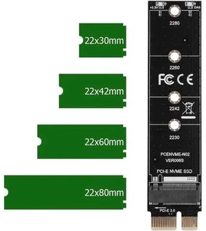 AJMRTC M.2 M Key NGFF to PCIe 3.0 1X Adapter Card, M.2 NVMe SSD to PCI-E 1X Expansion Converter Module for Desktop PC, Support M Key 2230 2242 2260 2280 Size SSD AJMRTC M.2 M Key NGFF to PCIe 3.0 1X Adapter Card, M.2 NVMe SSD to PCI-E 1X Expansion Converter Module for Desktop PC, Support M Key 2230 2242 2260 2280 Size SSD