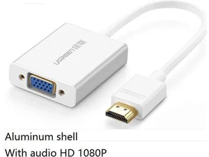 AJMRTC HDMI to VGA Converter Adapter Cable with 3.5mm Audio Port, 1080P HD Video, Digital to Analog Signal, for Computer, Laptop, TV, Monitor, Projector AJMRTC HDMI to VGA Converter Adapter Cable with 3.5mm Audio Port, 1080P HD Video, Digital to Analog Signal, for Computer, Laptop, TV, Monitor, Projector
