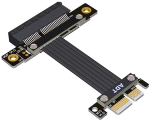 AJMRTC PCIe 4.0 X1 to X4 Extension Riser Cable, 15CM, M12SF 180° Vertical Splint Type, 16Gbps per Lane / 64Gbps X4 Bandwidth, for Network Card, USB Card, SSD, Low-Power Graphics Card AJMRTC PCIe 4.0 X1 to X4 Extension Riser Cable, 15CM, M12SF 180° Vertical Splint Type, 16Gbps per Lane / 64Gbps X4 Bandwidth, for Network Card, USB Card, SSD, Low-Power Graphics Card