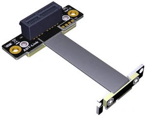 AJMRTC ADT-R11SL-TL Dual 90 Degree Right Angle PCIe 3.0 x1 Riser Cable, 8Gbps High Speed PCI Express 1X Ribbon Extension Extender Cable, 5cm Short Length for Compact PC DIY Build AJMRTC ADT-R11SL-TL Dual 90 Degree Right Angle PCIe 3.0 x1 Riser Cable, 8Gbps High Speed PCI Express 1X Ribbon Extension Extender Cable, 5cm Short Length for Compact PC DIY Build