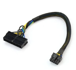 AJMRTC 30cm 24Pin to 10Pin ATX Main Power Braided Adapter Cable, 24P to 10P Motherboard Power Conversion Cord for Lenovo Motherboard, With Protective Mesh Sleeve, 1 Pack AJMRTC 30cm 24Pin to 10Pin ATX Main Power Braided Adapter Cable, 24P to 10P Motherboard Power Conversion Cord for Lenovo Motherboard, With Protective Mesh Sleeve, 1 Pack