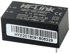 AJMRTC HLK-PM03 AC-DC Isolated Power Supply Module, 220V AC to 3.3V DC Step Down Buck Converter, Intelligent Household Switch Power Module, 3W Output, Pack of 5 AJMRTC HLK-PM03 AC-DC Isolated Power Supply Module, 220V AC to 3.3V DC Step Down Buck Converter, Intelligent Household Switch Power Module, 3W Output, Pack of 5