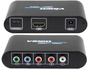 AJMRTC 5RCA YPbPr Component to HDMI Converter, Analog Component Video & Audio to Digital HDMI Adapter, Supports PS2 Xbox Wii to HD TV Monitor Display, 1080P Video Audio Synchronous Conversion