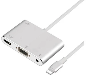 AJMRTC Lightning to HDMI VGA Digital AV Adapter, 1080P Screen Mirroring Converter for iPhone iPad iPod, Connect to TV, Monitor, Projector, Dual Display Output AJMRTC Lightning to HDMI VGA Digital AV Adapter, 1080P Screen Mirroring Converter for iPhone iPad iPod, Connect to TV, Monitor, Projector, Dual Display Output