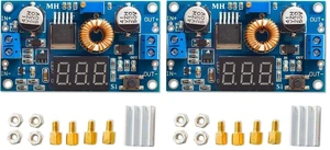AJMRTC XL4015 DC-DC Adjustable Step Down Buck Power Module, 5A Max 75W, Built-in LED Voltmeter, High Efficiency Voltage Regulator Board for DIY Electronics, Raspberry Pi, LED, Battery Charging AJMRTC XL4015 DC-DC Adjustable Step Down Buck Power Module, 5A Max 75W, Built-in LED Voltmeter, High Efficiency Voltage Regulator Board for DIY Electronics, Raspberry Pi, LED, Battery Charging