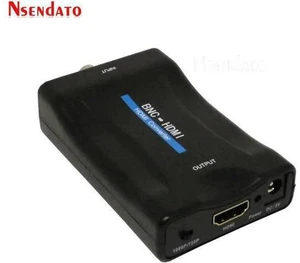 AJMRTC BNC to HDMI Converter Adapter, CVBS Analog Coaxial Video + 3.5mm Audio to HDMI, Switchable 720P / 1080P Output, PAL NTSC Auto Detect, Plug and Play for CCTV Security Camera, Surveillance DVR AJMRTC BNC to HDMI Converter Adapter, CVBS Analog Coaxial Video + 3.5mm Audio to HDMI, Switchable 720P / 1080P Output, PAL NTSC Auto Detect, Plug and Play for CCTV Security Camera, Surveillance DVR