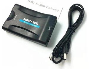 AJMRTC SCART to HDMI Converter Adapter, 1080P Upscale Video & Audio Translator, PAL NTSC Auto Detect, Plug and Play for DVD Player, Sky Box, Retro Game Console, Old STB to HD TV Monitor AJMRTC SCART to HDMI Converter Adapter, 1080P Upscale Video & Audio Translator, PAL NTSC Auto Detect, Plug and Play for DVD Player, Sky Box, Retro Game Console, Old STB to HD TV Monitor