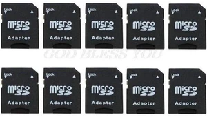 AJMRTC 10 Pack Micro SD TF to SDHC Card Adapter Converter, Black TF to SD Card Sleeve Reader, Standard SD Form Factor Adapter for Camera, Card Reader, Notebook, Storage Expansion AJMRTC 10 Pack Micro SD TF to SDHC Card Adapter Converter, Black TF to SD Card Sleeve Reader, Standard SD Form Factor Adapter for Camera, Card Reader, Notebook, Storage Expansion