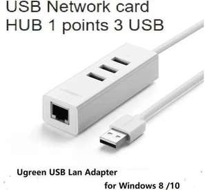 AJMRTC USB 2.0 Hub to RJ45 Ethernet Adapter, 10/100Mbps Fast LAN Network Card with Extra USB 2.0 Ports, 480Mbps USB Data Hub for Windows 8 10, Android TV Box, Set-Top Box, Stable Wired Internet Connec AJMRTC USB 2.0 Hub to RJ45 Ethernet Adapter, 10/100Mbps Fast LAN Network Card with Extra USB 2.0 Ports, 480Mbps USB Data Hub for Windows 8 10, Android TV Box, Set-Top Box, Stable Wired Internet Connec