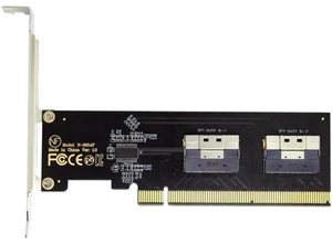 AJMRTC Dual Slimline SFF-8654 x8 to 4 NVMe PCIe 3.0 4.0 VROC RAID Adapter Card, SlimSAS 8i Hyper Expansion Card for Desktop Server NVMe SSD Array AJMRTC Dual Slimline SFF-8654 x8 to 4 NVMe PCIe 3.0 4.0 VROC RAID Adapter Card, SlimSAS 8i Hyper Expansion Card for Desktop Server NVMe SSD Array