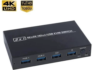 AJMRTC 4K HDMI KVM Switch, 2 PCs Share 1 Single Monitor with 2 USB Ports, 2 In 1 Out HDMI KVM Splitter Selector for Keyboard Mouse U Disk Printer AJMRTC 4K HDMI KVM Switch, 2 PCs Share 1 Single Monitor with 2 USB Ports, 2 In 1 Out HDMI KVM Splitter Selector for Keyboard Mouse U Disk Printer