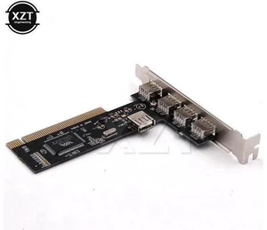 AJMRTC VIA Chipset PCI USB 2.0 Controller Card, 4 External USB-A Ports, 480Mbps High Speed PCI Hub Expansion Adapter, Hot-Swap for Old Desktop PC, Industrial Control, Legacy Windows System AJMRTC VIA Chipset PCI USB 2.0 Controller Card, 4 External USB-A Ports, 480Mbps High Speed PCI Hub Expansion Adapter, Hot-Swap for Old Desktop PC, Industrial Control, Legacy Windows System
