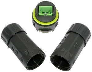 AJMRTC IP68 Waterproof M20 Locking SC Female to SC Female Fiber Optic Coupler, Singlemode SC Fiber Extension Adapter, Outdoor Waterproof Fiber Connector for Network Cabling AJMRTC IP68 Waterproof M20 Locking SC Female to SC Female Fiber Optic Coupler, Singlemode SC Fiber Extension Adapter, Outdoor Waterproof Fiber Connector for Network Cabling