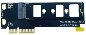 AJMRTC PCIe 4.0 X4 to M.2 M Key Riser Carrier Card, Up to 11660MB/s, Support NVMe SSD 2230 2242 2260 2280, GEN5 GEN4 GEN3 Compatible PCIe Riser Adapter for Desktop Server Storage AJMRTC PCIe 4.0 X4 to M.2 M Key Riser Carrier Card, Up to 11660MB/s, Support NVMe SSD 2230 2242 2260 2280, GEN5 GEN4 GEN3 Compatible PCIe Riser Adapter for Desktop Server Storage