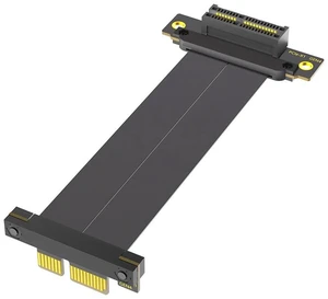 AJMRTC PCIe 4.0 X4 Dual Vertical 90 Degree Extension Riser Cable, Gen4 8Gbps Per Lane, 10CM, Compatible with 1U 2U ATX BTX Chassis for PCIe Expansion Card Relocation AJMRTC PCIe 4.0 X4 Dual Vertical 90 Degree Extension Riser Cable, Gen4 8Gbps Per Lane, 10CM, Compatible with 1U 2U ATX BTX Chassis for PCIe Expansion Card Relocation