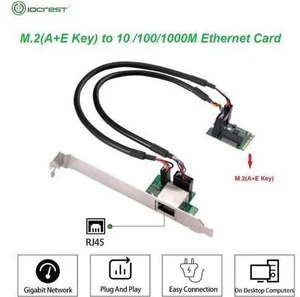 AJMRTC 22x30mm M.2 A Key E Key to Single RJ45 Gigabit Ethernet Adapter Board, 10/100/1000Mbps NGFF A+E Key LAN Converter for Mini PC Laptop Industrial Motherboard AJMRTC 22x30mm M.2 A Key E Key to Single RJ45 Gigabit Ethernet Adapter Board, 10/100/1000Mbps NGFF A+E Key LAN Converter for Mini PC Laptop Industrial Motherboard