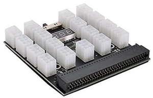 AJMRTC 1200W Server PSU Breakout Board, 17-Port ATX 6Pin PCIe Power Adapter Board, Compatible with DPS-800GB, DPS-1200FB, DPS-1200QB Server Power Supply for GPU Mining and Bench Power AJMRTC 1200W Server PSU Breakout Board, 17-Port ATX 6Pin PCIe Power Adapter Board, Compatible with DPS-800GB, DPS-1200FB, DPS-1200QB Server Power Supply for GPU Mining and Bench Power