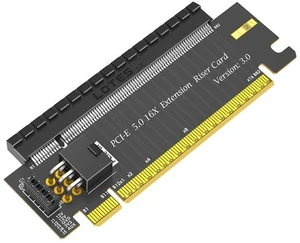 AJMRTC PCIe 5.0 x16 to x16 180 Degree Height Extension Adapter Card, 64GB/s High-Speed GPU Riser with ATX 6Pin Power Connector, Full x16 Lane for Graphics Card Vertical Mount AJMRTC PCIe 5.0 x16 to x16 180 Degree Height Extension Adapter Card, 64GB/s High-Speed GPU Riser with ATX 6Pin Power Connector, Full x16 Lane for Graphics Card Vertical Mount