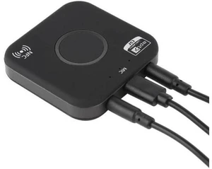 AJMRTC Bluetooth 4.2 2-in-1 Audio Transmitter Receiver Adapter, aptX Low Latency NFC Pairing, CVC6.0 Noise Reduction, Built-in Microphone, 3.5mm AUX Jack for TV, Car Stereo, Headphones, Home Speaker AJMRTC Bluetooth 4.2 2-in-1 Audio Transmitter Receiver Adapter, aptX Low Latency NFC Pairing, CVC6.0 Noise Reduction, Built-in Microphone, 3.5mm AUX Jack for TV, Car Stereo, Headphones, Home Speaker