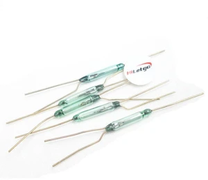 AJMRTC 5Pcs Normally Closed SPDT Glass Reed Switch, 2.0×14mm N/C Magnetic Induction Contact Sensor for Door Window Alarm, Counter, DIY Electronic Circuit AJMRTC 5Pcs Normally Closed SPDT Glass Reed Switch, 2.0×14mm N/C Magnetic Induction Contact Sensor for Door Window Alarm, Counter, DIY Electronic Circuit