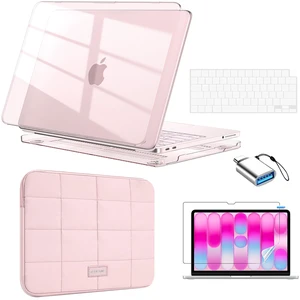 for MacBook Neo Case 13 inch 2026 Model A3404, Crystal Blush | Crack & Scratch Resistant, Sturdy, Hard Shell Case & Sleeve Bag & Type C & Keyboard Skin & Screen Film, Mac Neo Accessories for MacBook Neo Case 13 inch 2026 Model A3404, Crystal Blush | Crack & Scratch Resistant, Sturdy, Hard Shell Case & Sleeve Bag & Type C & Keyboard Skin & Screen Film, Mac Neo Accessories