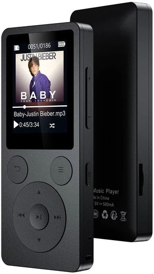 32GB MP3 Player with Bluetooth 5.3 & Speaker, Physical Buttons | Portable Music Player with FM Radio, Voice Recorder, Lanyard & Earphones, Only 1.2 oz, 40H Battery, Up to 128GB microSD Card 32GB MP3 Player with Bluetooth 5.3 & Speaker, Physical Buttons | Portable Music Player with FM Radio, Voice Recorder, Lanyard & Earphones, Only 1.2 oz, 40H Battery, Up to 128GB microSD Card