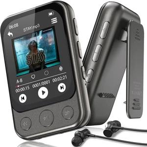 32GB Clip MP3 Player with Bluetooth 5.3 & Speaker, Only 1.2 Oz | 2" Touchscreen & Physical Buttons for Eyes-Free Control, FM Radio, Voice Recorder, Sports & Running, Up to 128GB microSD Card 32GB Clip MP3 Player with Bluetooth 5.3 & Speaker, Only 1.2 Oz | 2" Touchscreen & Physical Buttons for Eyes-Free Control, FM Radio, Voice Recorder, Sports & Running, Up to 128GB microSD Card