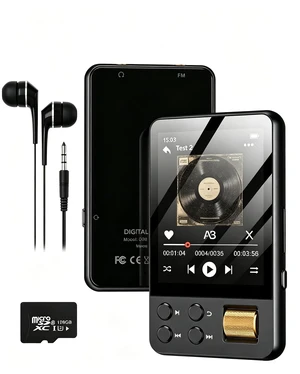 128GB MP3 Player with Bluetooth 5.4, AGXOV Music Player with Built-in HD Speaker, FM Radio, Voice Recorder, HiFi Sound, E-Book, Earphones Included 128GB MP3 Player with Bluetooth 5.4, AGXOV Music Player with Built-in HD Speaker, FM Radio, Voice Recorder, HiFi Sound, E-Book, Earphones Included