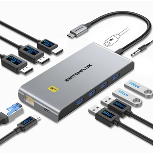 Docking Station 3 Monitors,Triple Display Dual DisplayPort,HDMI | USB C Dock with 4K120Hz DP, 4K60Hz HDMI,100W PD, 4 USB 3.0, Audio and Ethernet Ports for Dell, HP, Lenovo and More Docking Station 3 Monitors,Triple Display Dual DisplayPort,HDMI | USB C Dock with 4K120Hz DP, 4K60Hz HDMI,100W PD, 4 USB 3.0, Audio and Ethernet Ports for Dell, HP, Lenovo and More