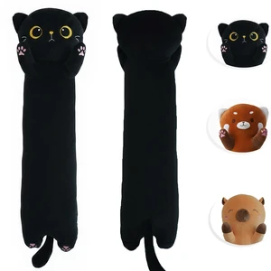 Giant Black Cat Plush Pillow - 23.6" Extra Long Stuffed Animal Body Pillow for Kids & Adults, Super Soft Huggable Black Cat Plushie Toy Gift for Christmas, Birthday, Halloween Giant Black Cat Plush Pillow - 23.6" Extra Long Stuffed Animal Body Pillow for Kids & Adults, Super Soft Huggable Black Cat Plushie Toy Gift for Christmas, Birthday, Halloween