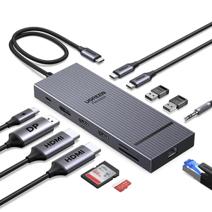 USB C Docking Station Triple Monitor 4K, 12-in-1 Dock with 2xHDMI+DP | 2x10Gbps USB-C, 2xUSB-A, 100W PD, SD/TF 3.0, 1G Ethernet, 3.5mm Audio, Revodok Pro 3121 USB-C Hub Adapter,macOS Mirrors Only USB C Docking Station Triple Monitor 4K, 12-in-1 Dock with 2xHDMI+DP | 2x10Gbps USB-C, 2xUSB-A, 100W PD, SD/TF 3.0, 1G Ethernet, 3.5mm Audio, Revodok Pro 3121 USB-C Hub Adapter,macOS Mirrors Only