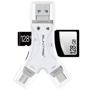 SD Card Reader for iPhone/ipad/Android/Mac/Computer/Camera,4 in1 Micro SD Card Reader Trail Camera Viewer, Portable Memory Card Reader SD Card Adapter for SD and TF Cards(White) SD Card Reader for iPhone/ipad/Android/Mac/Computer/Camera,4 in1 Micro SD Card Reader Trail Camera Viewer, Portable Memory Card Reader SD Card Adapter for SD and TF Cards(White)