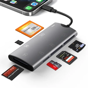 USB-C Multi SD Card Reader,CF SD TF XD MS M2 Card Adapter for Phone Laptop | Memory Stick Pro Duo/Micro SD Card Reader Adapter for Phone/Pad USB C Device,No Application Required Plug and Play USB-C Multi SD Card Reader,CF SD TF XD MS M2 Card Adapter for Phone Laptop | Memory Stick Pro Duo/Micro SD Card Reader Adapter for Phone/Pad USB C Device,No Application Required Plug and Play