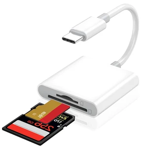 Dual Slots USB C SD Card Reader, Trail Camera Viewer Adapter | Plug and Play, SD and MicroSD Memory Card Reader for iPhone 17/16/15,iPad,MacBook,iMac,Galaxy Dual Slots USB C SD Card Reader, Trail Camera Viewer Adapter | Plug and Play, SD and MicroSD Memory Card Reader for iPhone 17/16/15,iPad,MacBook,iMac,Galaxy