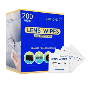 Lens Wipes for Eyeglasses/Camera Lenses,and Screens of cellphones/laptops/Computers .Cleaning Spots or dirts. Wrapped Individually Paper Wipes, Count 200 Lens Wipes for Eyeglasses/Camera Lenses,and Screens of cellphones/laptops/Computers .Cleaning Spots or dirts. Wrapped Individually Paper Wipes, Count 200
