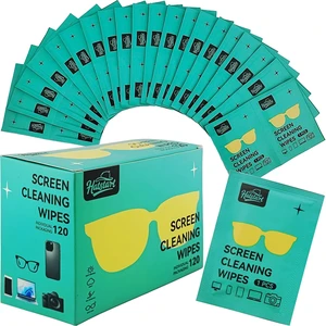 Screen Cleaner Lens Wipes for Electronics, 120 Count Eyeglass Cleaning Wipe for Screens Individually Wrapped, Electronic Wipes for Phone Laptop Computer Tablet Monitor TV Screen Cleaner Lens Wipes for Electronics, 120 Count Eyeglass Cleaning Wipe for Screens Individually Wrapped, Electronic Wipes for Phone Laptop Computer Tablet Monitor TV