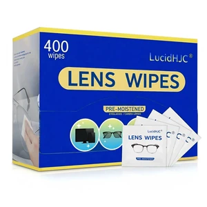 Lens Wipes for Eyeglasses/Camera Lenses,and Screens of cellphones/laptops/Computers .Cleaning Spots or dirts. Wrapped Individually Paper Wipes, Count 400 Lens Wipes for Eyeglasses/Camera Lenses,and Screens of cellphones/laptops/Computers .Cleaning Spots or dirts. Wrapped Individually Paper Wipes, Count 400