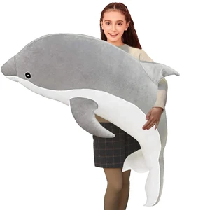 Somao Dolphin Stuffed Animals Plush Pillow Super Soft Sea Animal Plush Toys Dolls for Boys Girls Sleeping Cushion Gift (50cm/19.68in, Grey) Somao Dolphin Stuffed Animals Plush Pillow Super Soft Sea Animal Plush Toys Dolls for Boys Girls Sleeping Cushion Gift (50cm/19.68in, Grey)