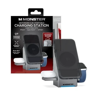 Qi2 3-in-1 Magnetic Wireless Charger Stand for iPhone, Apple Watch and AirPods