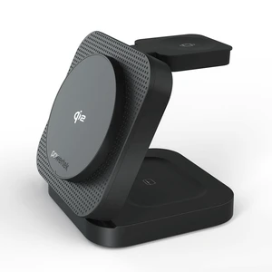 3-in-1 Qi2 15W Tri-Fold Wireless Charge Pad with Stand, Black
