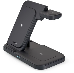 3-in-1 Qi2 15W Tri-Fold Wireless Charge Pad with Stand, Black