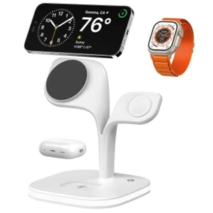 TRX-UD22-WHT 5 in. 1 Fast Wireless Charging Station in White TRX-UD22-WHT 5 in. 1 Fast Wireless Charging Station in White