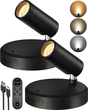 Indoor Spotlights, Picture Lights For Wall, Plant Up lights | 5000mAh Rechargeable Battery, with Remote, Mini, Wireless, Magnetic, Timer, 3 Color Temps, Plant, Art, Wall Decor, 2-Pack Indoor Spotlights, Picture Lights For Wall, Plant Up lights | 5000mAh Rechargeable Battery, with Remote, Mini, Wireless, Magnetic, Timer, 3 Color Temps, Plant, Art, Wall Decor, 2-Pack