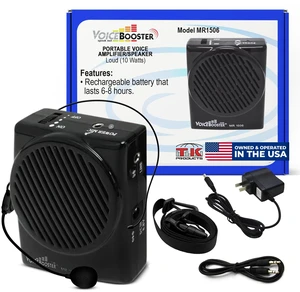 Voice Amplifier for Teachers, 10W Rechargeable Speaker MR1506 | Small Portable Speaker with Wired Microphone Headset, Built-in MP3 Player for Classroom, Tour Guide, Public Speaking Voice Amplifier for Teachers, 10W Rechargeable Speaker MR1506 | Small Portable Speaker with Wired Microphone Headset, Built-in MP3 Player for Classroom, Tour Guide, Public Speaking