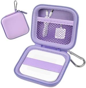 Hard Case for Square Reader for Contactless and Chip (2nd Gen) | Hard EVA Protects from Drops and Pressure; Mesh Pocket Organizes USB Cable, Carabiner Clips to Work Bags, Purple, Case Only